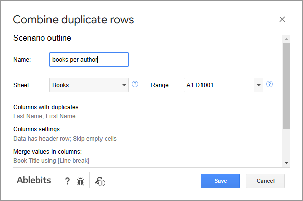 Save the most often used settings into a scenario.