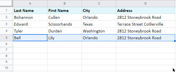 Bring data from another sheet with cell references.