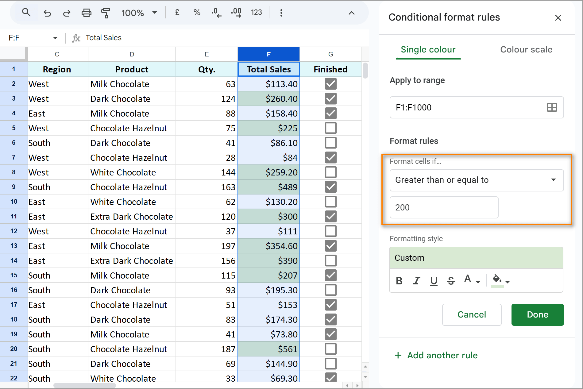 Pick numeric criterion.