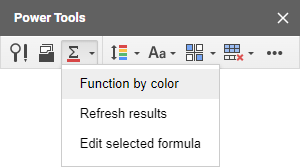 Open Function by color tool in Google Sheets.