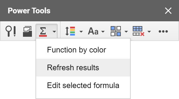 Refresh Sum by color results.