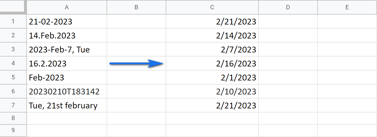 Google Sheets: Convert text to date using the Power Tools add-on.