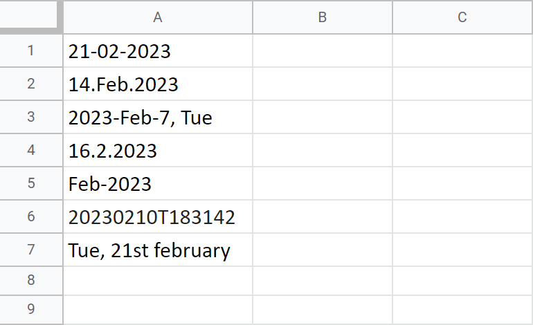 Some custom formats that Google Sheets doesn't understand at once.