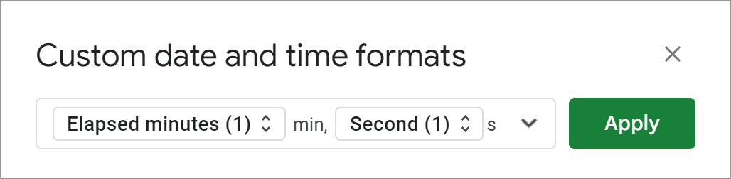 Custom time format.