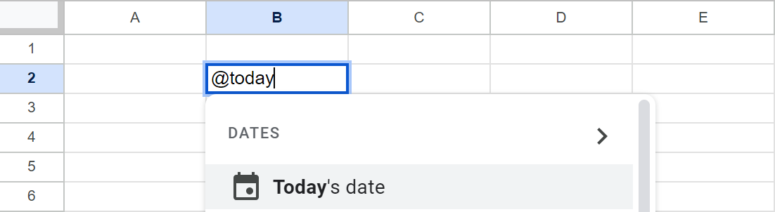 See your prompt turn to today's date in Google Sheets.