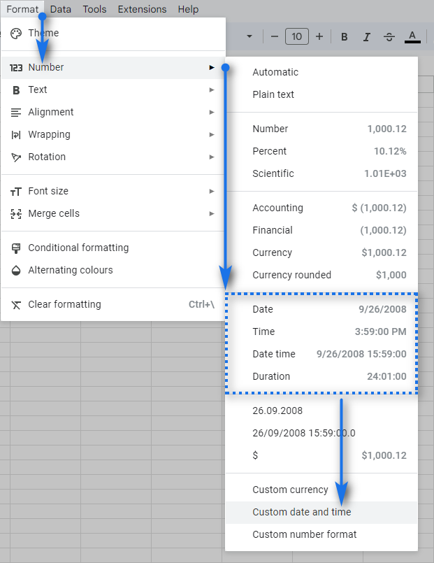 Date And Time In Google Sheets