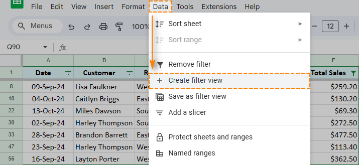 Rename filter views