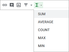 Sum values quickly with the corresponding option from the menu.