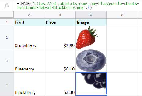 Add image to Google Sheets in its original size.