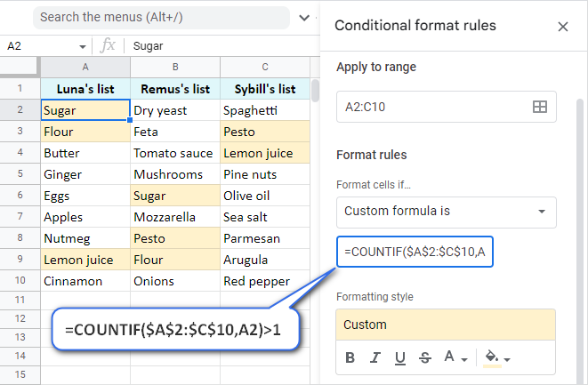 Highlight Duplicates In Excel Google Sheets