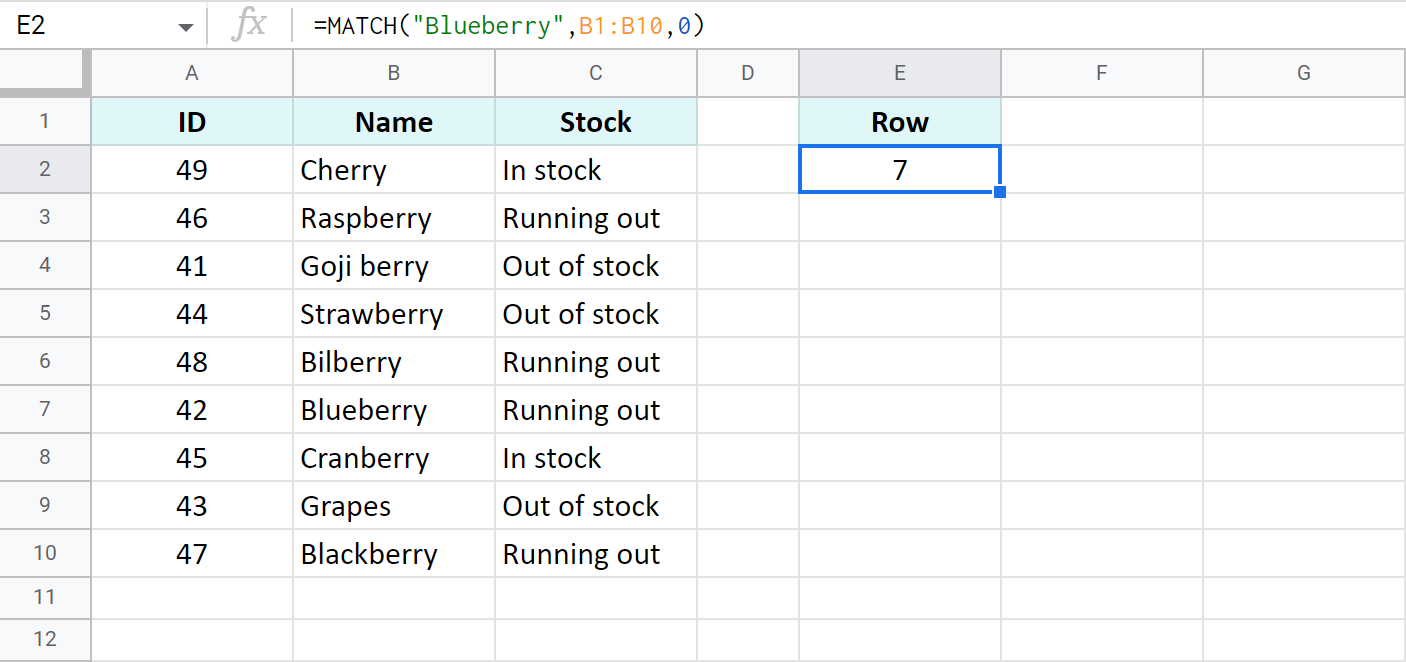 Google Sheets Match With Multiple Criteria