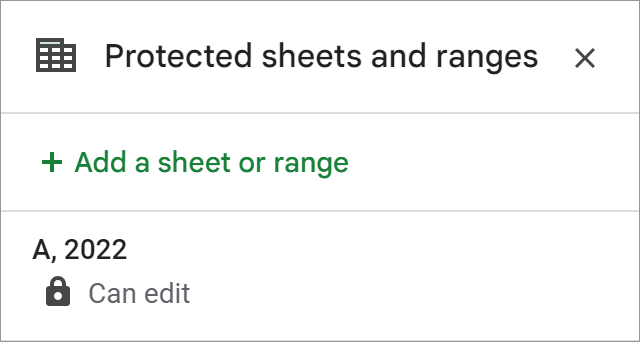 See all locked Google sheets and cells.