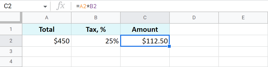Find amount by total and percentage.