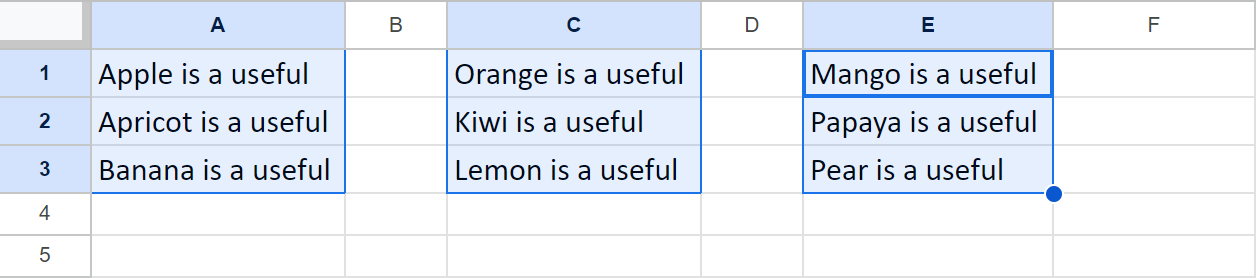 Select multiple non-adjacent ranges by pressing Ctrl on your keyboard.