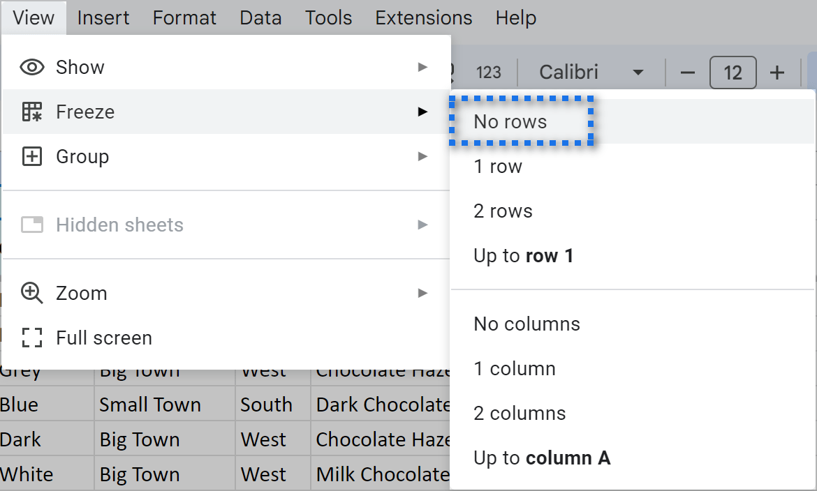 Unlock all rows using Google Sheets menu.