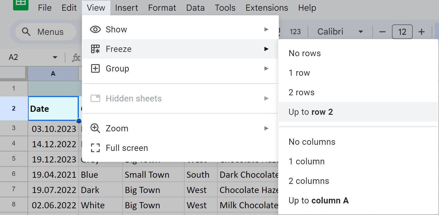 How to freeze rows in Google Sheets insert multiple rows delete