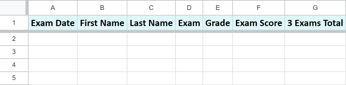 Duplicate a header row to a new sheet.