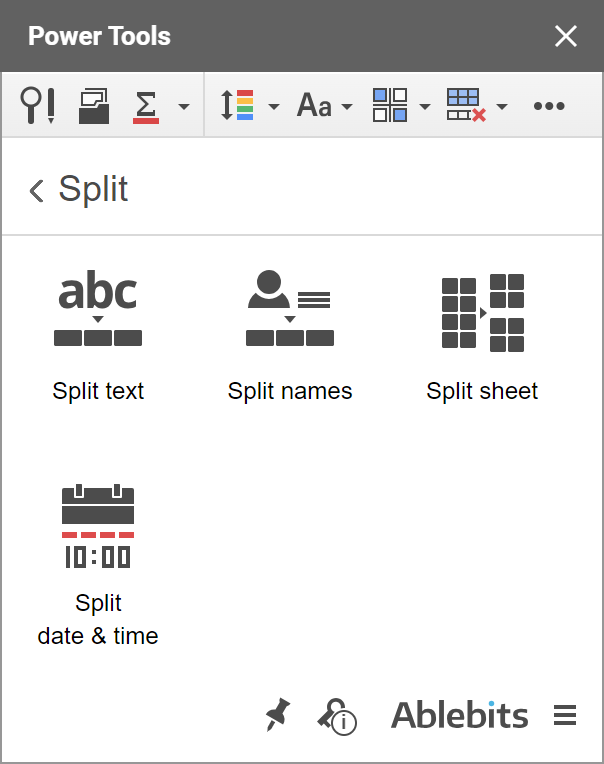 Run the Split text tool from Power Tools.
