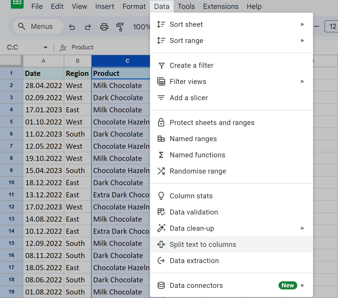 3 easy ways to split cells in Google Sheets to multiple columns