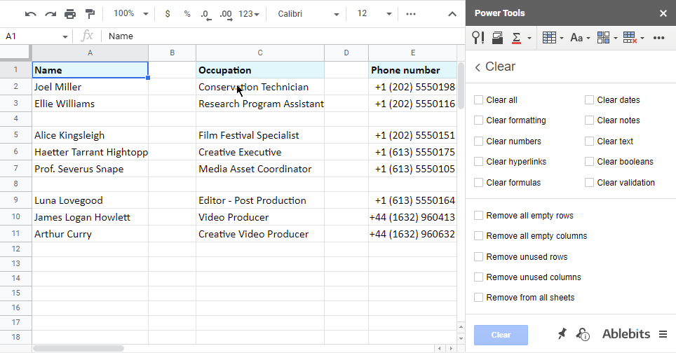How to quickly remove empty rows and columns in Google Sheets.