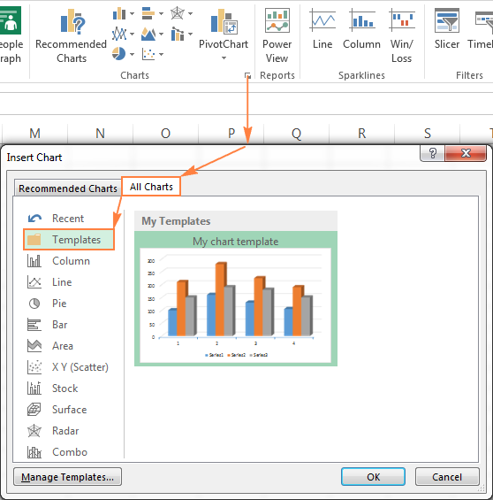 Microsoft Excel 2010 Chart Templates