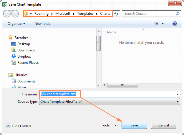 save chart template in excel for mac