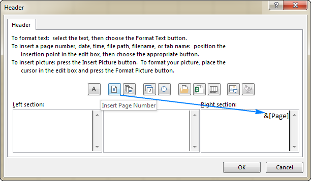 add header microsoft excel 2011