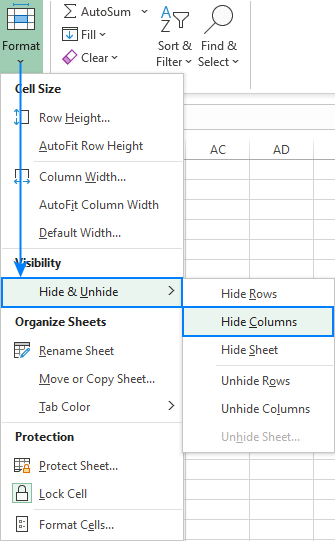 How To Hide Columns In Excel When Printing