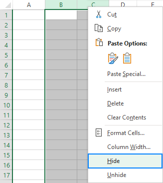 How To Hide Columns In Excel Using Shortcut, Vba Or Grouping