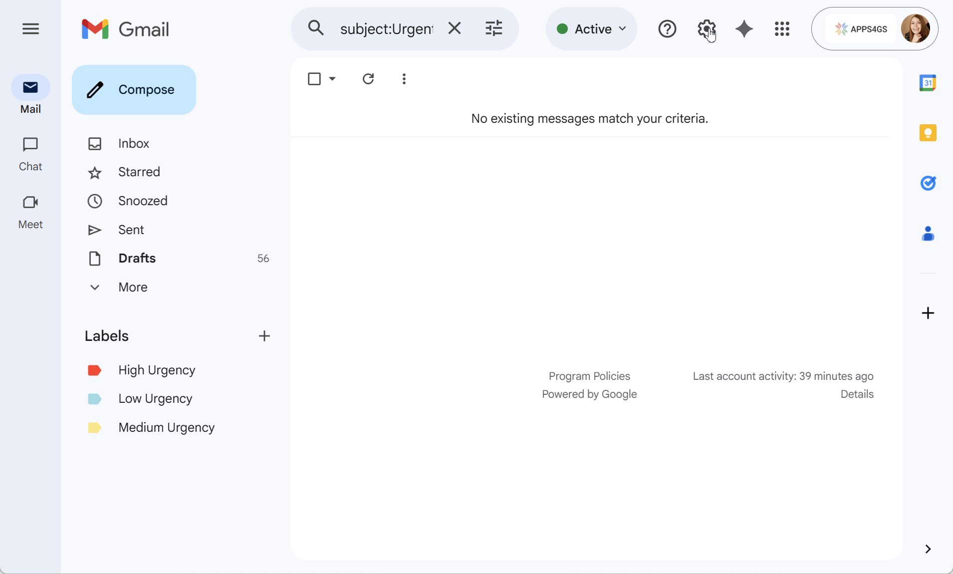 The Gmail Stars settings panel, showing a user dragging a blue star icon from the Not in use section to the In use section to add it to their active star choices. The Gmail Stars settings panel, showing a user dragging a blue star icon from the Not in use section to the In use section to add it to their active star choices.