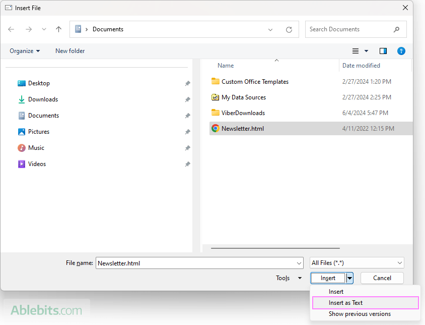 C ch Ch n M HTML V o Email Outlook How To Insert HTML Into Outlook