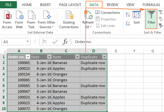 identify duplicates in excel 2016 for mac