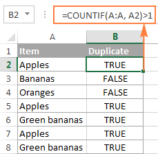 A formula to identify duplicates including 1st occurrences