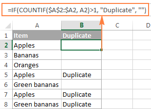 A formula to search for duplicates without 1st occurrences