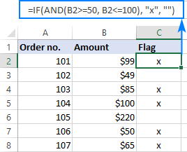 Find values between two numbers, including the boundary values.