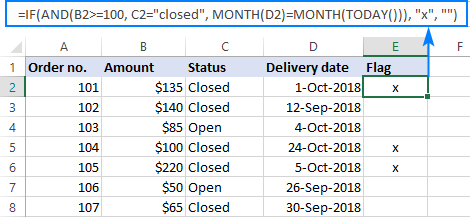 if excel multiple statements formula conditions nested