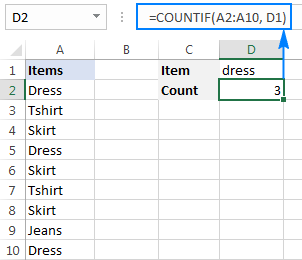 Formula to count cells containing specific text