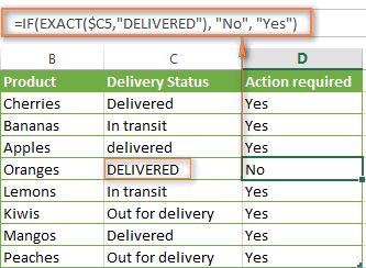 Case-sensitive IF formula for text values