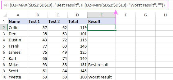 Excel IF function with multiple conditions