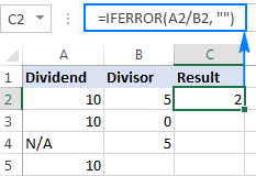 How To Use Iferror In Excel With Formula Examples