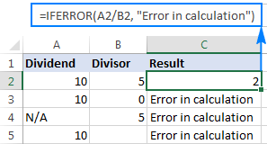 How To Use Iferror In Excel With Formula Examples