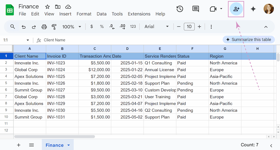 Verify your sheet permissions