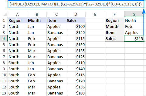 excel index match multiple criteria example download