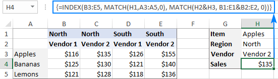  Excel INDEX MATCH With multiple criteria Formula Examples