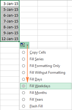 How to insert date in Excel: auto fill dates, enter today's date