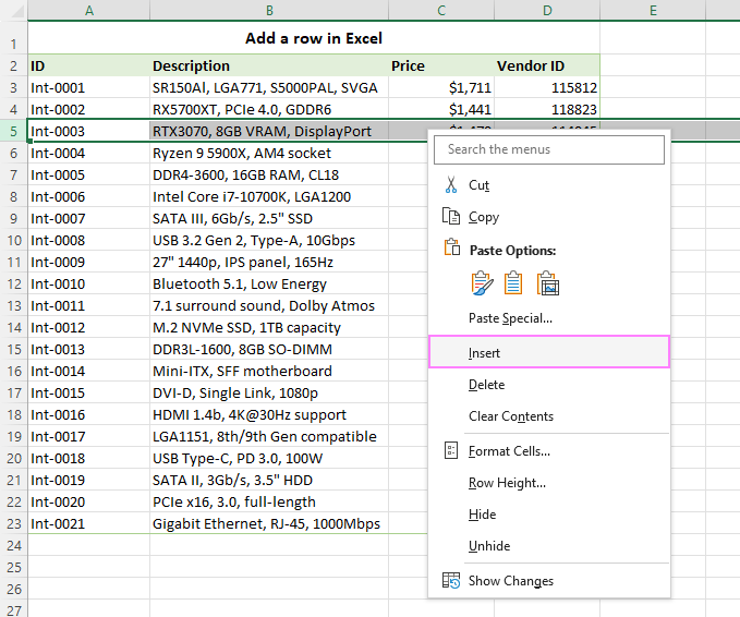 How To Insert Multiple Rows In Excel With Shortcut And Other Ways 9603