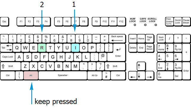 keyboard shortcut to insert text