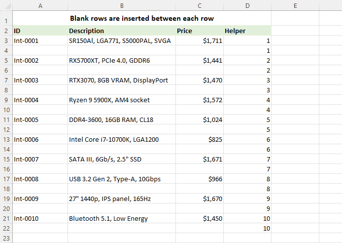 How to insert multiple rows in Excel with shortcut and other ways