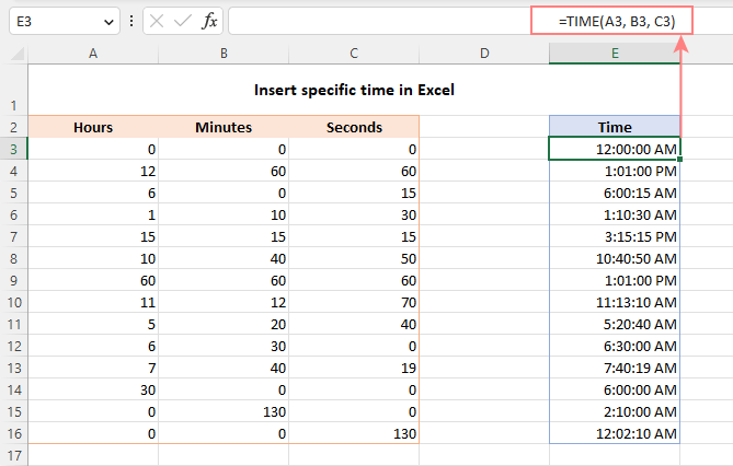 How to insert current time in Excel timestamp shortcut NOW