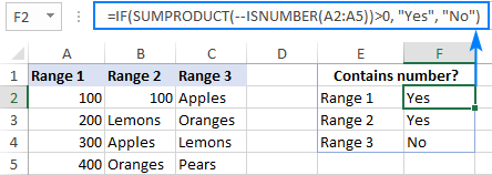 Advanced formula to check if a range contains any number